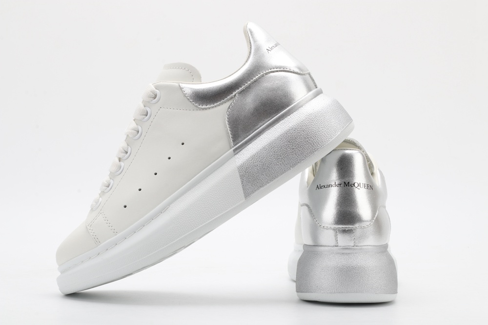 AMQ oversized sneakers with siL*Ver heel