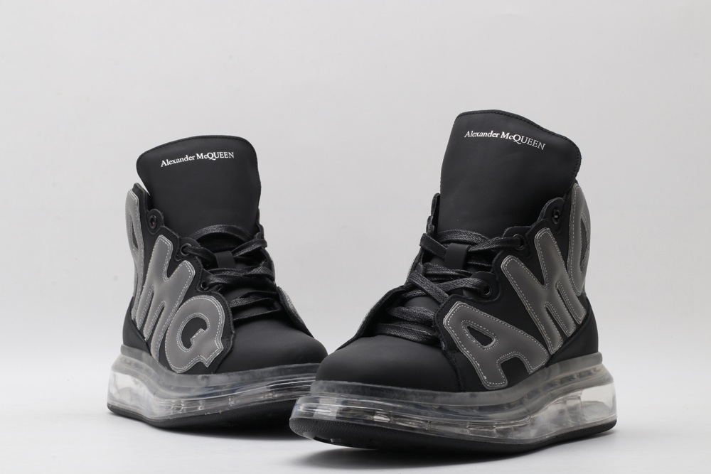 AMQ black oversized sneakers