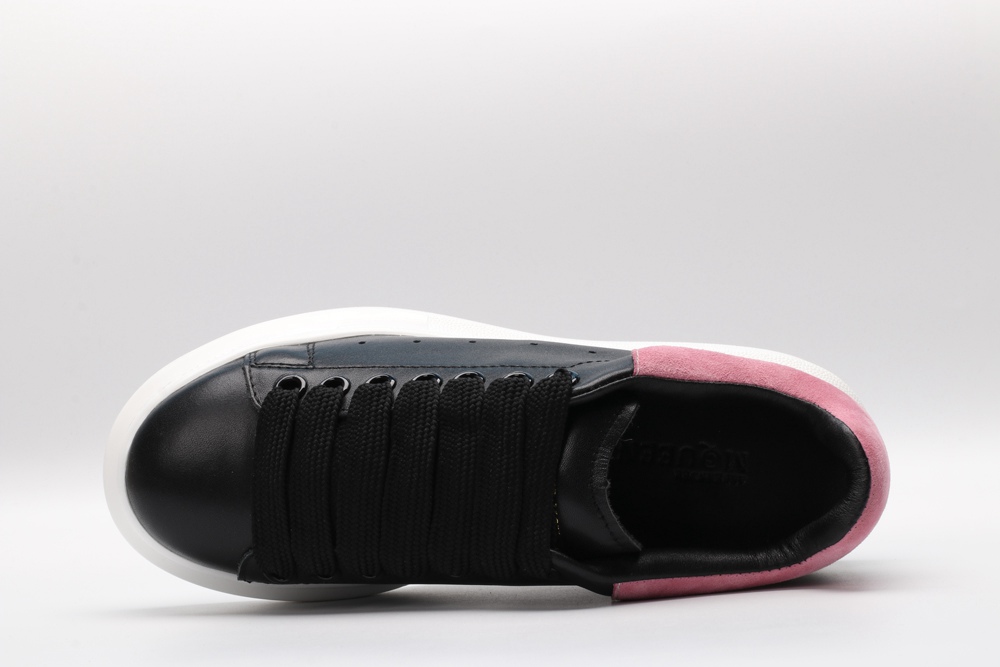 AMQ oversized black sneakers with rose heel