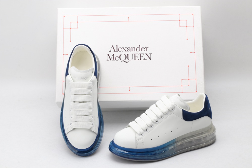 AMQ white & blue oversized sneakers