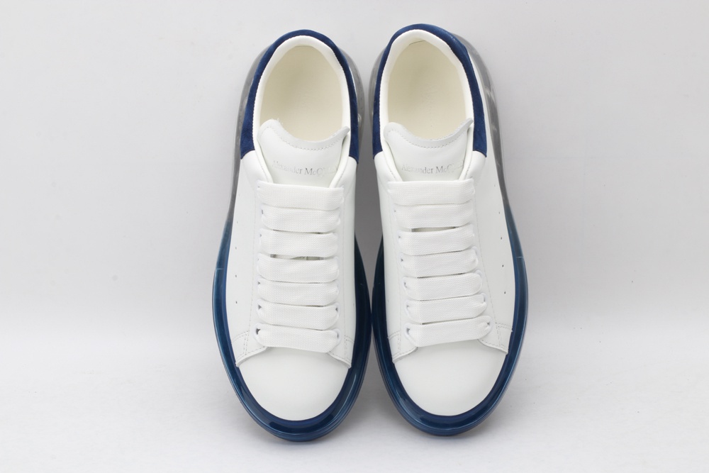AMQ white & blue oversized sneakers