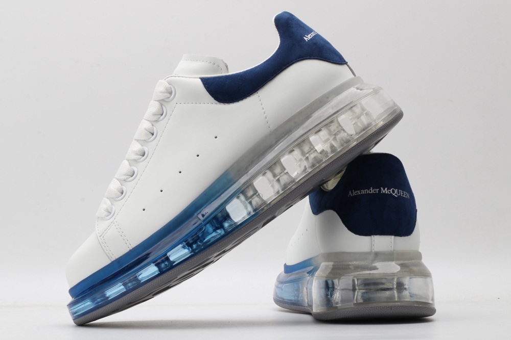 AMQ white & blue oversized sneakers