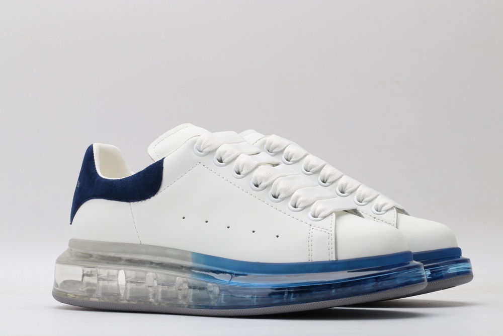 AMQ white & blue oversized sneakers