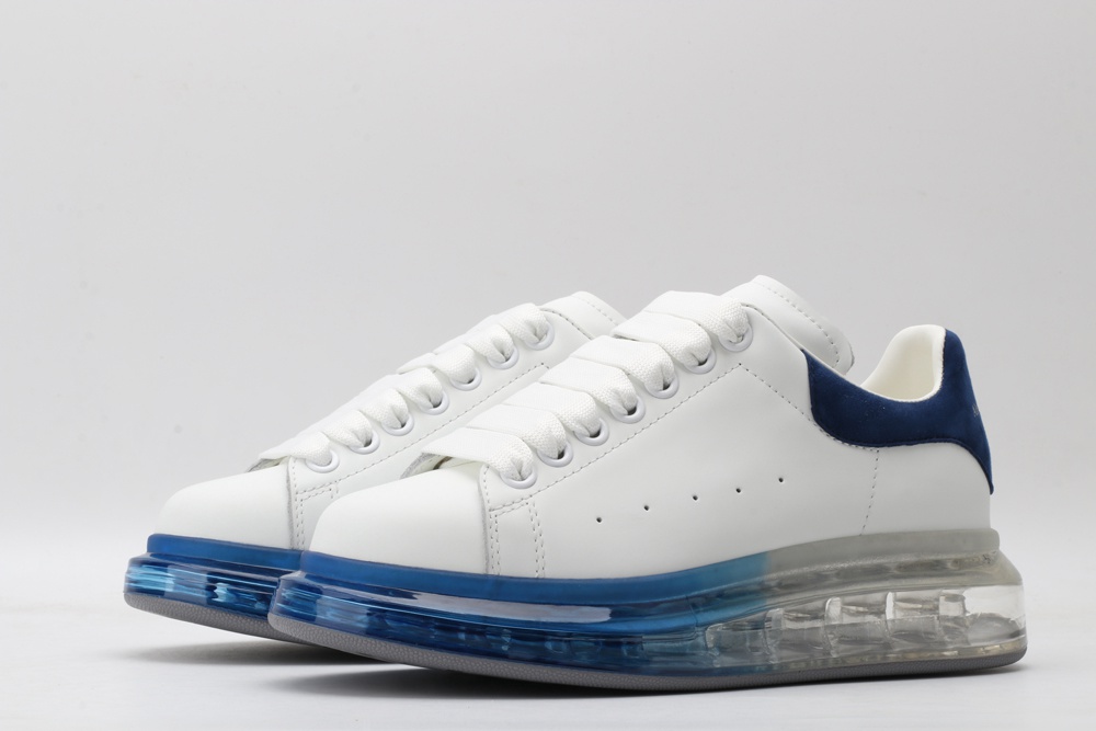 AMQ white & blue oversized sneakers