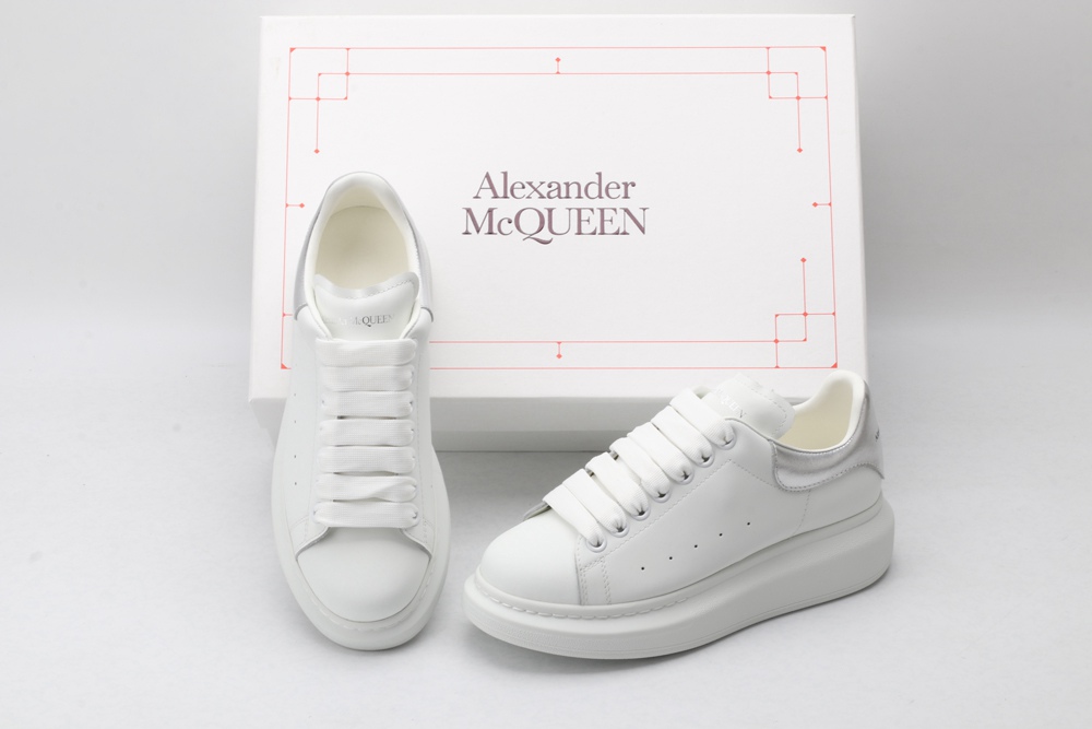 AMQ oversized sneakers with siL*Ver heel