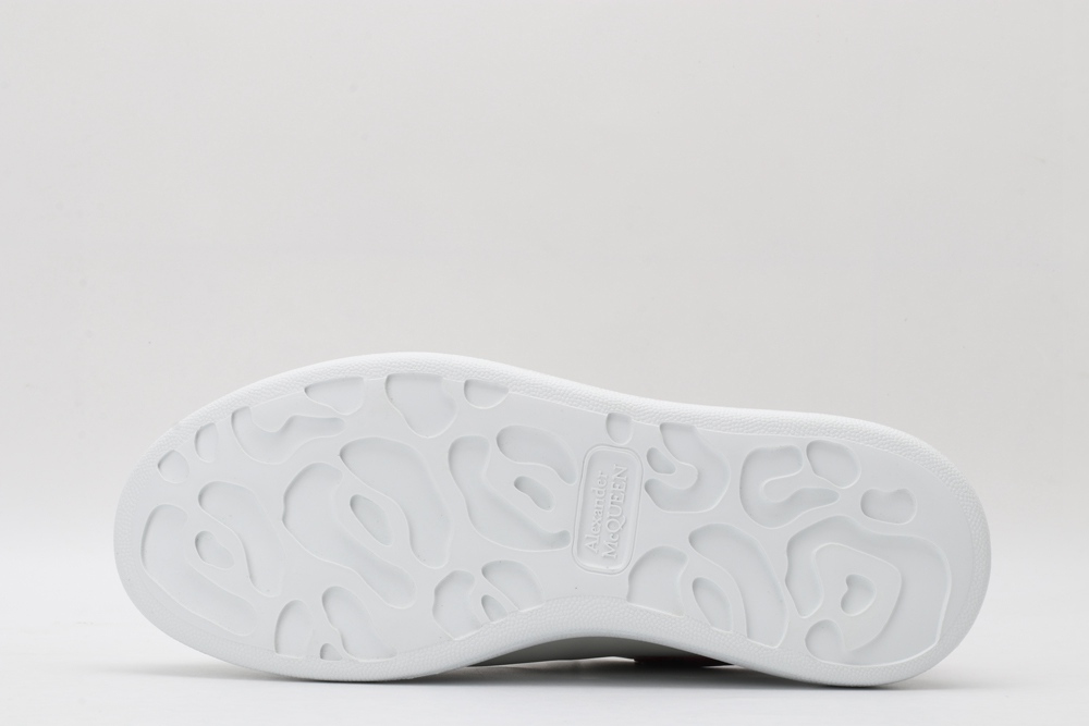 AMQ White & Red Python Oversized Sneakers