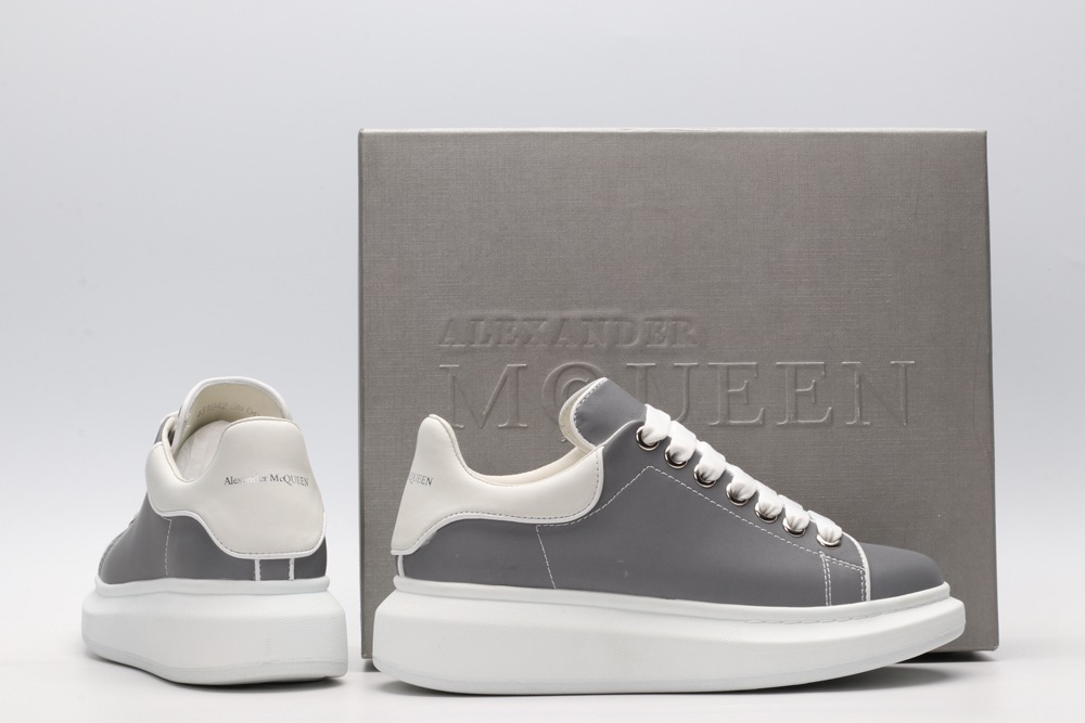 AMQ Leather Lace-Up Platform Sneakers