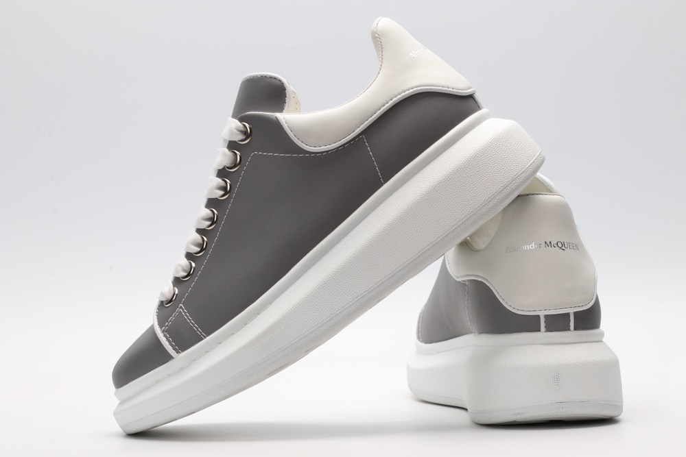 AMQ Leather Lace-Up Platform Sneakers