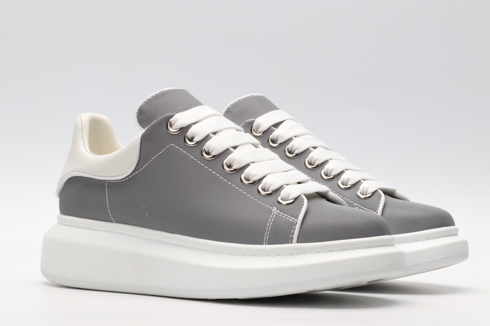 AMQ Leather Lace-Up Platform Sneakers