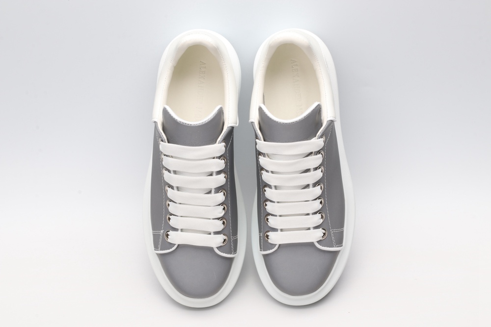 AMQ Leather Lace-Up Platform Sneakers