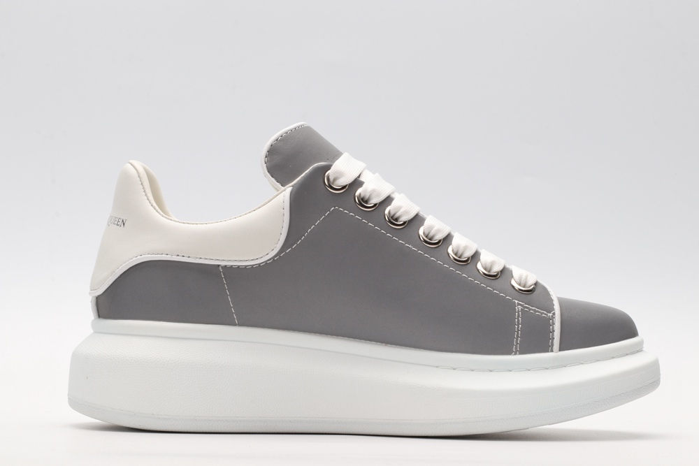 AMQ Leather Lace-Up Platform Sneakers