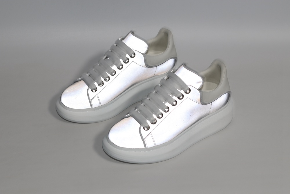 AMQ Leather Lace-Up Platform Sneakers