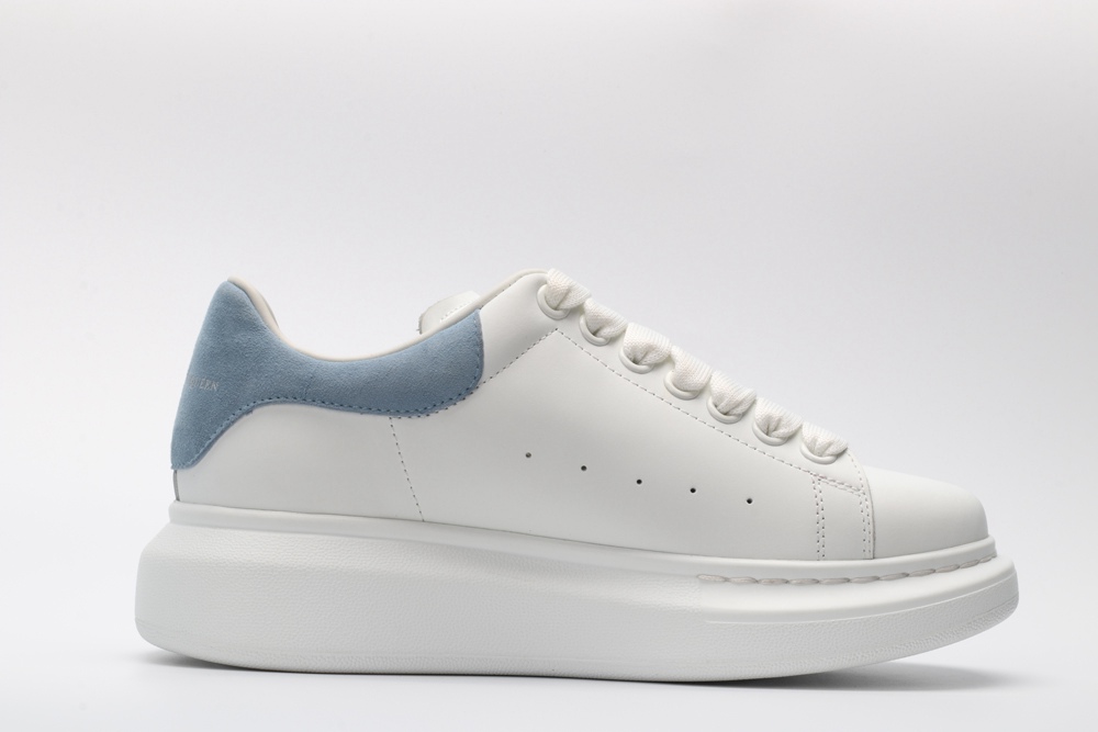 AMQ White & Blue Oversized Sneakers