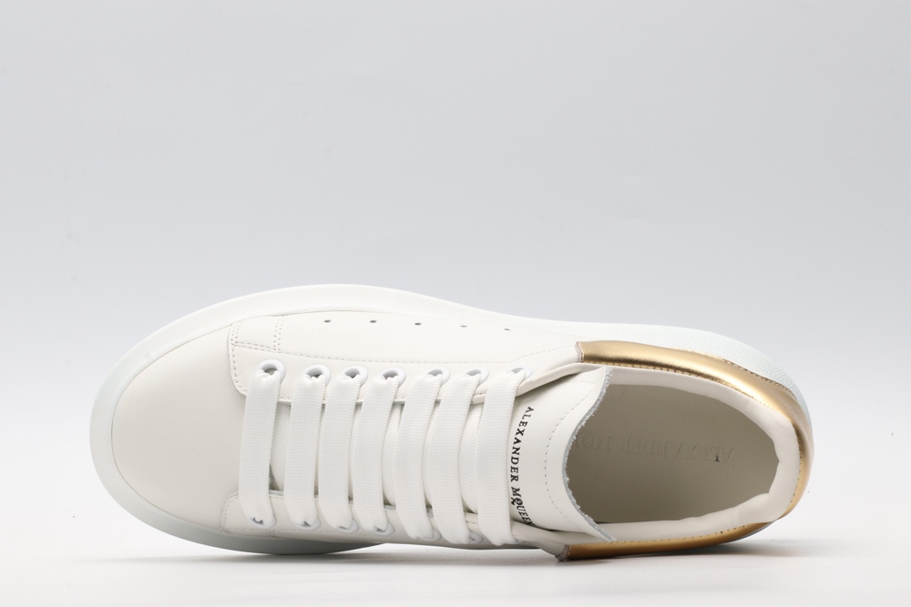 AMQ 40MM LEATHER & METALLIC LEATHER SNEAKERS