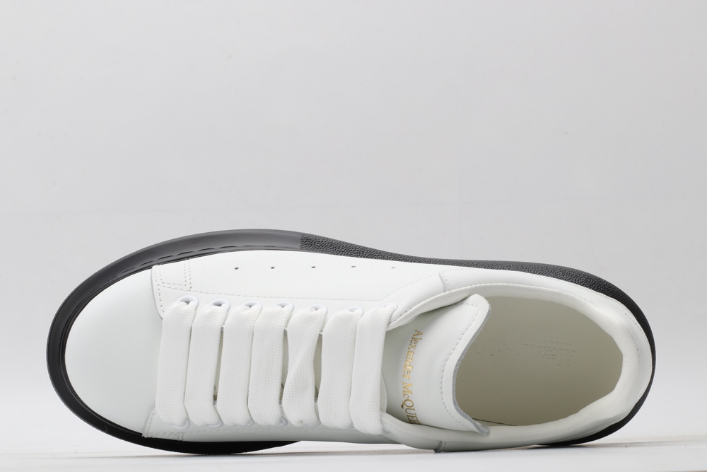 AMQ White & Black Oversized Sneakers