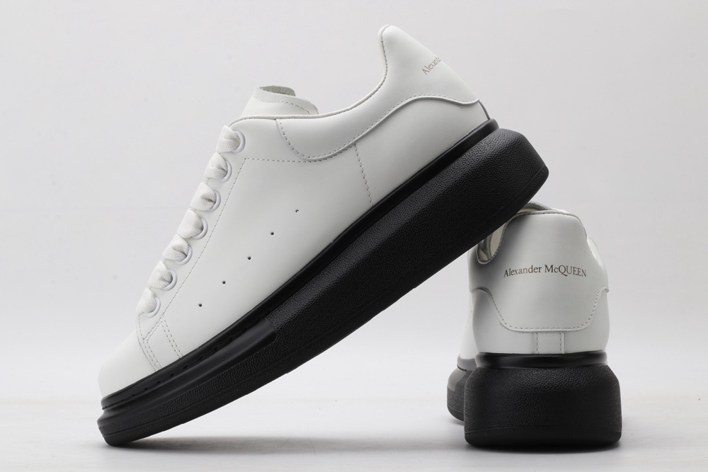 AMQ White & Black Oversized Sneakers