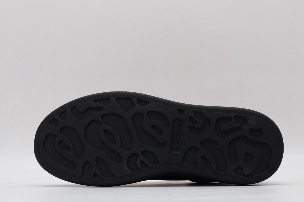 AMQ Black Oversized Leather Sneakers