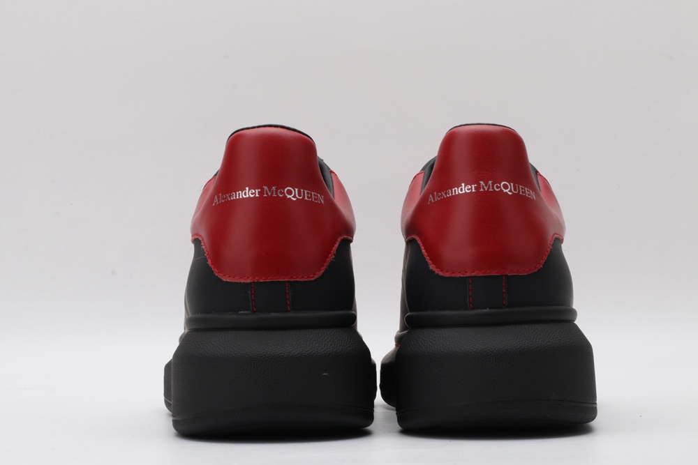 AMQ Black Oversized Leather Sneakers