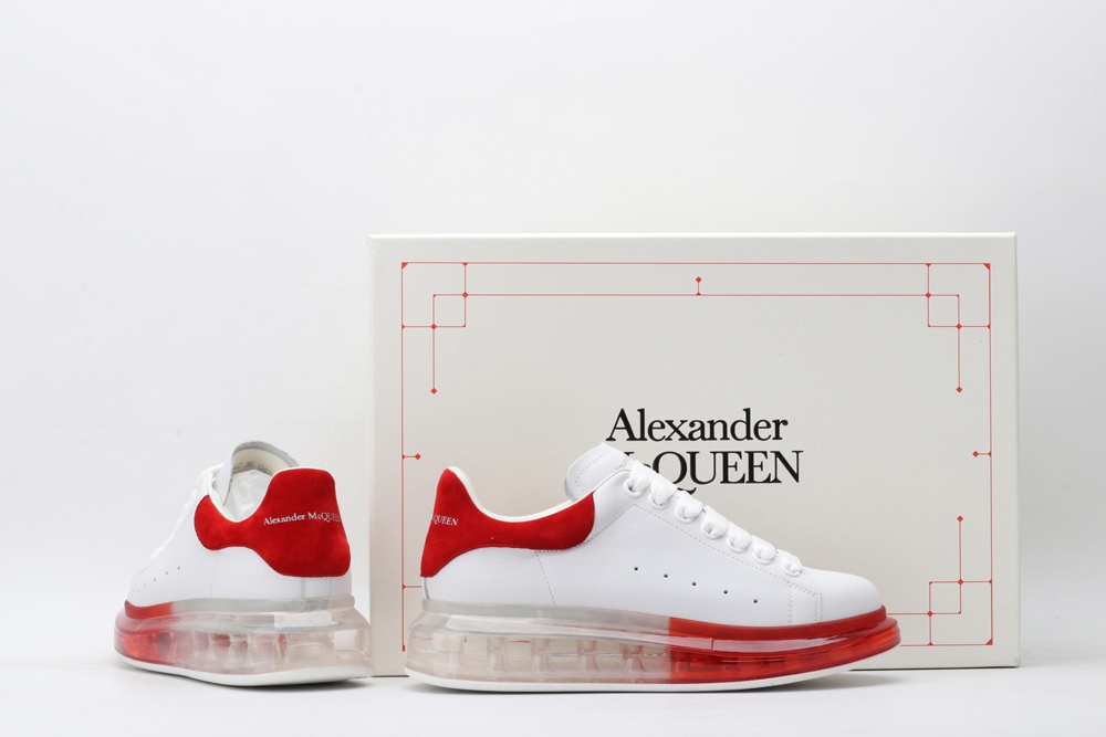 AMQ oversized sneakers with red heel