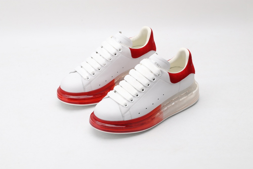 AMQ oversized sneakers with red heel
