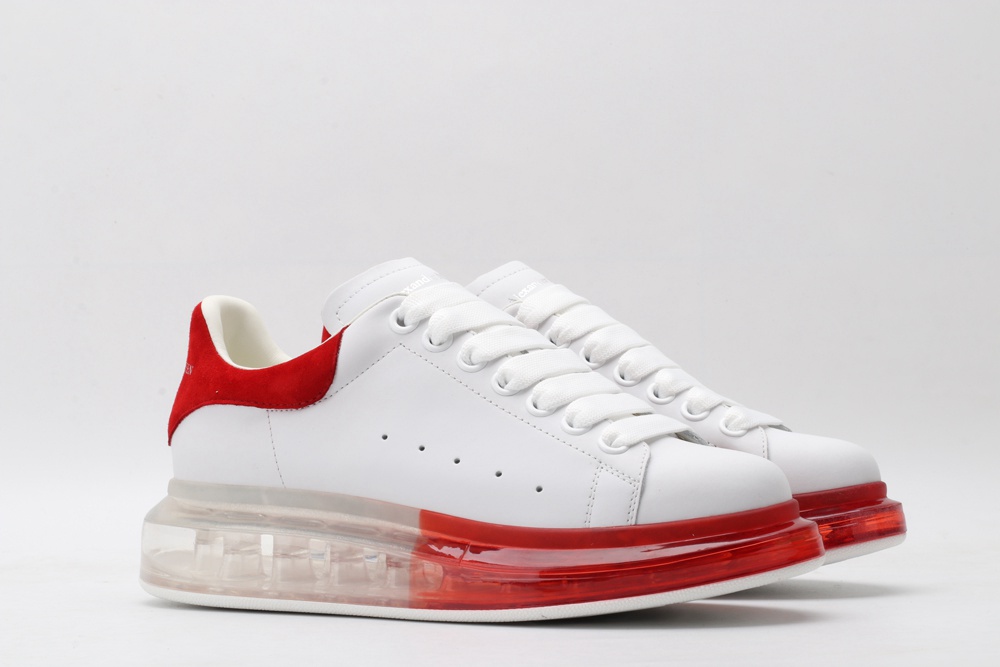 AMQ oversized sneakers with red heel