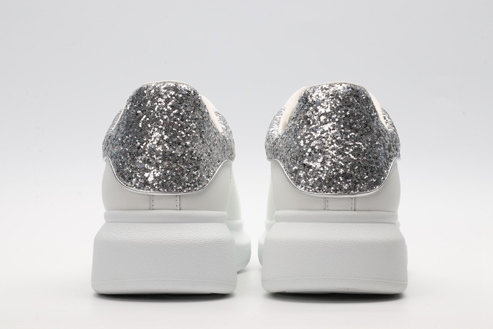 AMQ oversized sneakers with siL*Ver heel