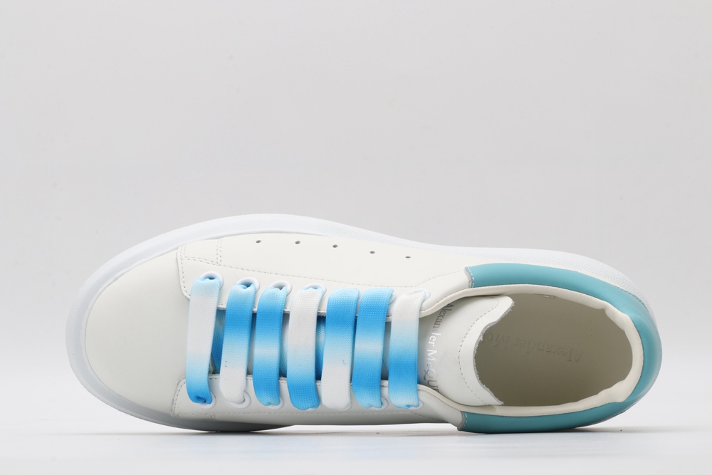 AMQ | Women 40mm Leather & Suede Sneakers White/Green