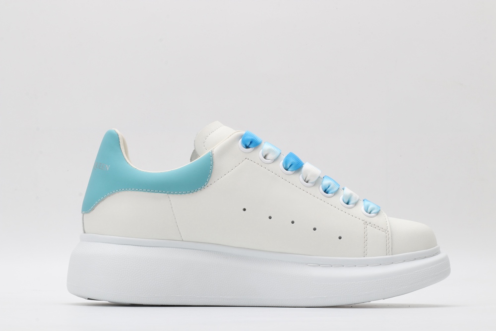 AMQ | Women 40mm Leather & Suede Sneakers White/Green